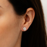 1/10 Carat Diamond Stud Earrings in Sterling Silver