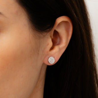 1/10 Carat Diamond Stud Earrings in Sterling Silver