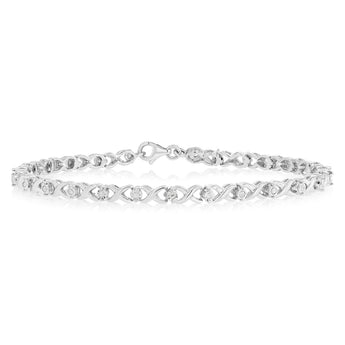 1/4 Carat Diamond 18.5cm Bracelet in Sterling Silver