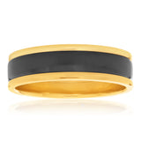 Flawless Cut 9ct Yellow Gold & Zirconium Ring
