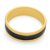 Flawless Cut 9ct Yellow Gold & Zirconium Ring