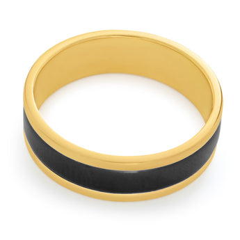 Flawless Cut 9ct Yellow Gold & Zirconium Ring