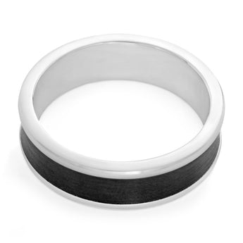 Flawless Cut 9ct White Gold & Zirconium Ring