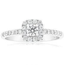 Load image into Gallery viewer, Flawless Engagement Ring with 5/8 carat TW of Diamond in 18ct White Gold