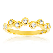 Load image into Gallery viewer, Flawless 1/5 Carat Diamond Bezel Ring in 9ct Yellow Gold