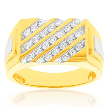 Load image into Gallery viewer, Luminesce Lab Grown 1/2 Carat Diamond Gents Ring in 9ct Yellow Gold