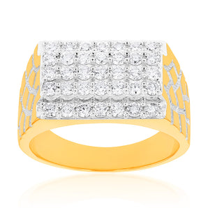 Luminesce Lab Grown 1.50 Carat Diamond Gents Ring in 9ct Yellow Gold