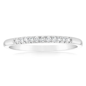 Luminesce Lab Grown Diamond 1/10 Carat Eternity Ring in 9ct White Gold