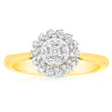 Luminesce Lab Grown Ring 9ct Yellow Gold