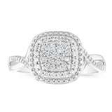 Luminesce Lab Grown Diamond 1/4 Carat Dress Ring in Sterling Silver