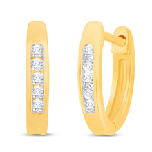 Load image into Gallery viewer, Luminesce Lab Grown 10 Point Diamond Hoop Earring in 9ct Yellow Gold