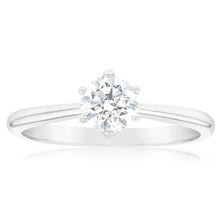 Load image into Gallery viewer, Luminesce Lab Grown 3/4 Carat Diamond Solitaire Ring set in 14ct White Gold