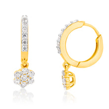 Load image into Gallery viewer, Luminesce Lab Grown 1/2 Carat Diamond Drop Earring in 9ct Yellow Gold
