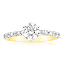 Load image into Gallery viewer, Luminesce Lab Grown 1 Carat Fancy Diamond Ring in 18ct Yellow Gold