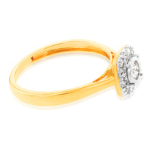 Load image into Gallery viewer, Luminesce Lab Grown Diamond .30 Carat Cluster Dress Ring in 9ct Yellow Gold