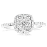 Luminesce Lab Grown 1/4 Carat Diamond Silver Ring