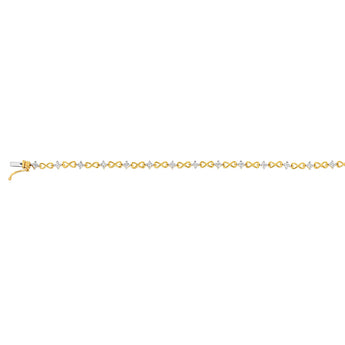 Luminesce Lab Grown Diamond infinity Bracelet in 9ct Yellow Gold
