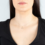Luminesce Lab Diamond 9ct Yellow Gold Libra 1/10 Carat Diamond Pendant With Chain
