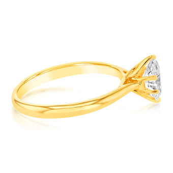 Luminesce Lab Grown 14ct Yellow Gold 1 Carat Solitaire Ring