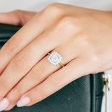 Luminesce Lab Grown 18ct White Gold 1.3 Carat Diamond Cushion Ring