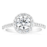 Luminesce Lab Grown 18ct White Gold 1.3 Carat Diamond Brilliant Ring