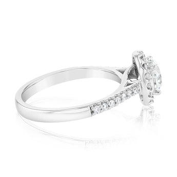 Luminesce Lab Grown 18ct White Gold 1.3 Carat Diamond Brilliant Ring