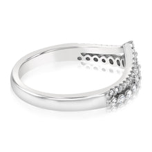 Load image into Gallery viewer, 9ct White Gold 1/3 Carat Luminesce Lab Grown Diamond V Dress Ring