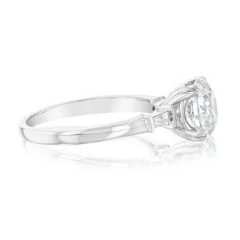 Luminesce Lab Grown 18ct White Gold 2 Carat Certified Diamond Solitaire Ring