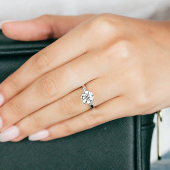 Luminesce Lab Grown 18ct White Gold 2 Carat Certified Diamond Solitaire Ring