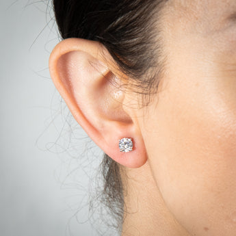 Luminesce Lab Grown Diamond Solitiaire 1.50 Carat Stud Earrings in 14ct White Gold