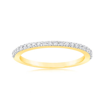 Luminesce Lab Grown 20pt Diamond Eternity Band in 18ct Yellow Gold