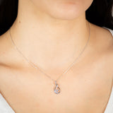 9ct White Gold 1/10 Carat Luminesce Lab grown Diamond Pendant on 42cm Chain