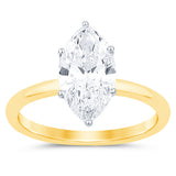 Luminesce Lab Grown 2 Carat Solitaire Ring in 18ct Yellow Gold