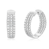 Luminesce Lab Grown 1 Carat Diamond Hoop Earrings in 9ct White Gold