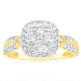 Luminesce Lab Grown 9ct Yellow Gold 1/2 Carat Diamond Ring