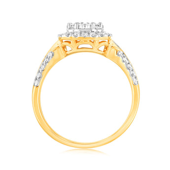 Luminesce Lab Grown 9ct Yellow Gold 1/2 Carat Diamond Ring