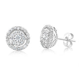 Luminesce Lab Grown 3/4 Carat Diamond Stud Earrings in 10ct White Gold