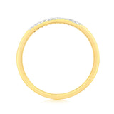 Luminesce Lab Grown 1/10 Carat Diamond Eternity Ring in 9ct Yellow Gold