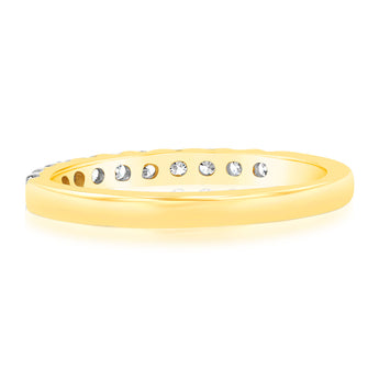 Luminesce Lab Grown 1/3 Carat Diamond Eternity Ring in 9ct Yellow Gold