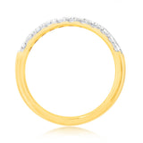 Luminesce Lab Grown 1/3 Carat Diamond Eternity Ring in 9ct Yellow Gold