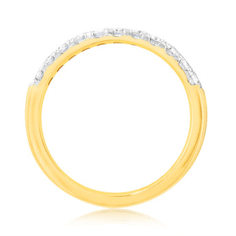 Luminesce Lab Grown 1/3 Carat Diamond Eternity Ring in 9ct Yellow Gold