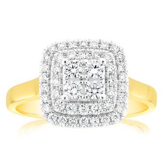 Luminesce Lab Grown 9ct Yellow Gold 1/2 Carat Diamond Ring