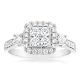 Luminesce Lab Grown 9ct White Gold 0.65 Carat Diamond Ring