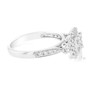 Luminesce Lab Grown 9ct White Gold 0.65 Carat Diamond Ring