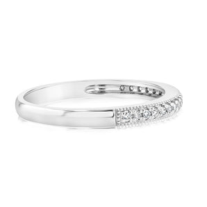 Luminesce Lab Grown 9ct White Gold 1/10 Carat Diamond Eternity Ring
