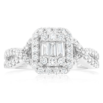 Luminesce Lab Grown 18ct White Gold 1 Carat Diamond Ring