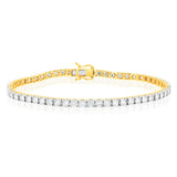 Luminesce Lab Grown 2 Carat Diamond Tennis Bracelet in 9ct Yellow Gold