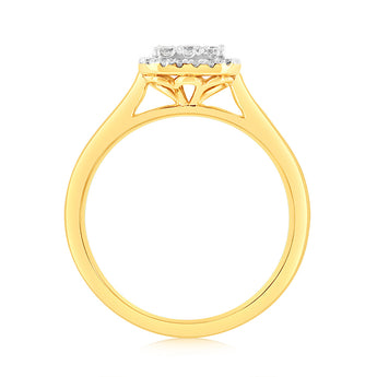 Luminesce Lab Grown 1/3 Carat Diamond Ring in 9ct Yellow Gold