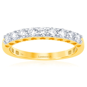 Luminesce Lab Grown 1/2 Carat Diamond Eternity Ring in 9ct Yellow Gold
