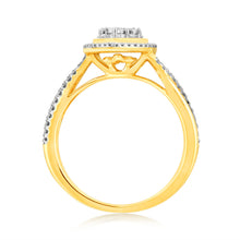 Load image into Gallery viewer, Luminesce Lab Grown 1/10 Carat Diamond Ring in 9ct Yellow Gold